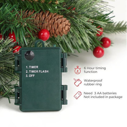 Pre-Lit Artificial Christmas Tree Urn Filler