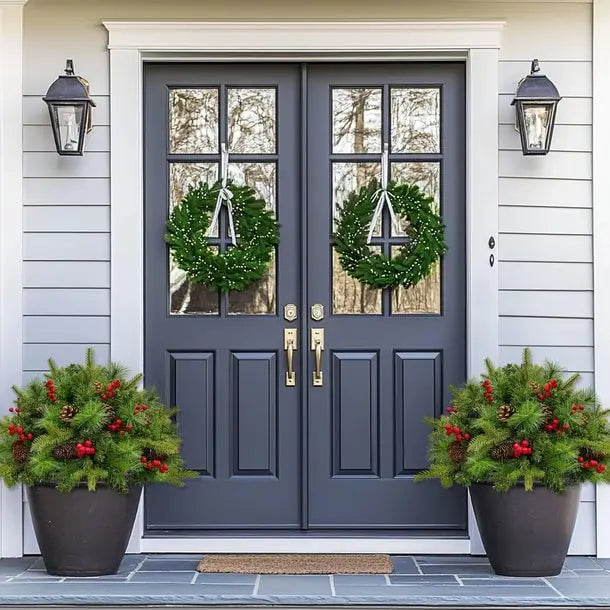 Pre-Lit Artificial Christmas Tree Urn Filler